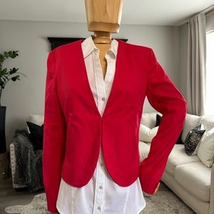Red fitted blazer